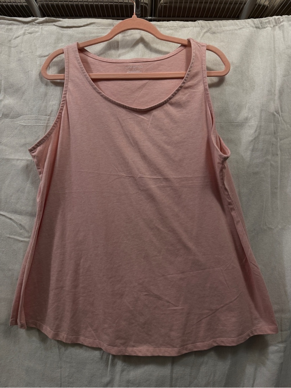 Lane Bryant Soft Scoop Neck Tank Top in Blush Pink